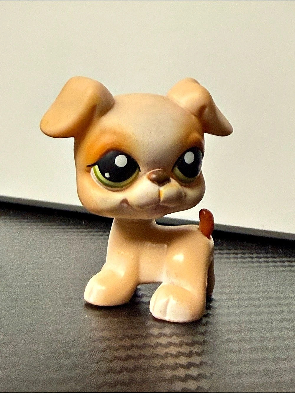 Littlest Pet Shop Boxer Dog Figure Brown & White #235